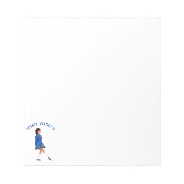 Soft Shoe Irish Dancer in Blue Notepad (Front)