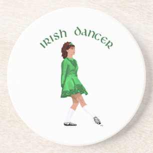 Soft Shoe Irish Dancer in Green Coaster