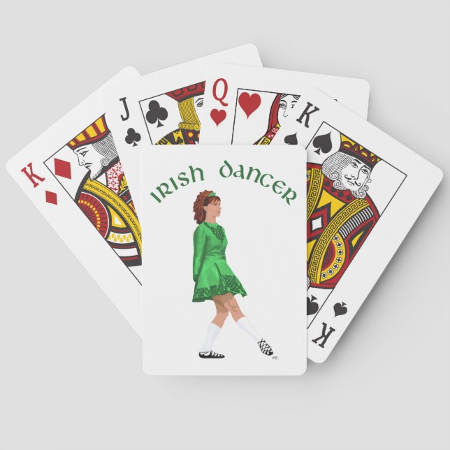 Soft Shoe Irish Dancer in Green Playing Cards (Back)