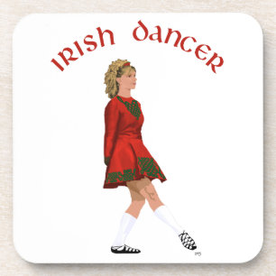 Soft Shoe Irish Dancer in Red Coaster