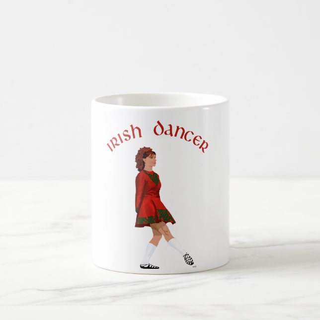 Soft Shoe Irish Dancer in Red Coffee Mug (Center)