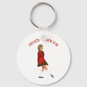 Soft Shoe Irish Dancer in Red Key Ring