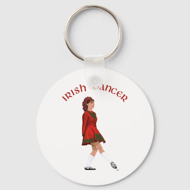 Soft Shoe Irish Dancer in Red Key Ring (Front)