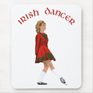Soft Shoe Irish Dancer in Red Mouse Mat
