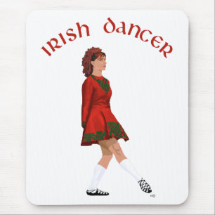 Soft Shoe Irish Dancer in Red Mouse Mat