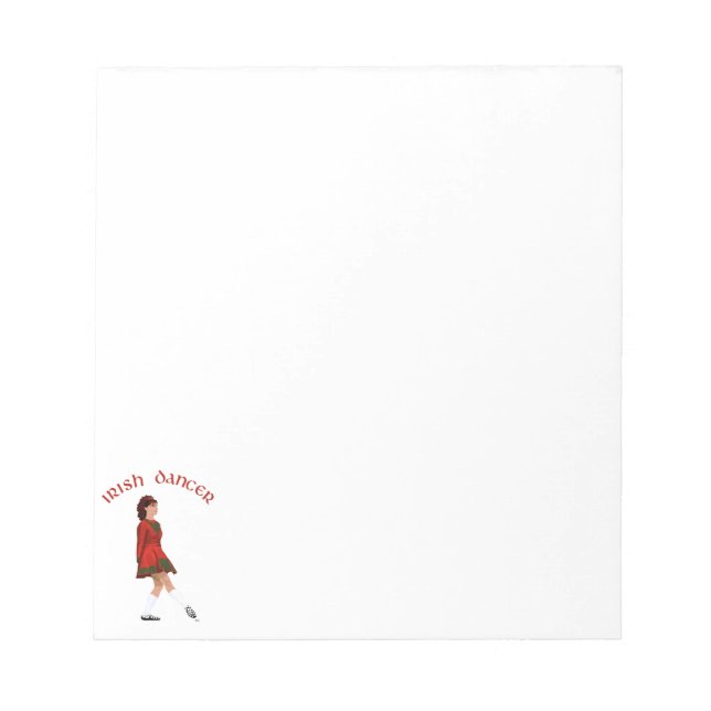 Soft Shoe Irish Dancer in Red Notepad (Front)