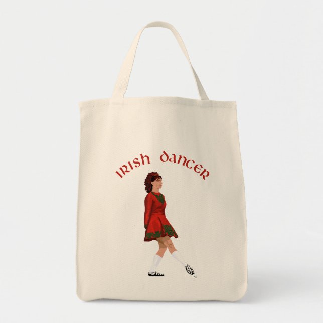 Soft Shoe Irish Dancer in Red Tote Bag (Front)