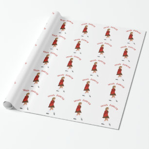 Soft Shoe Irish Dancer in Red Wrapping Paper