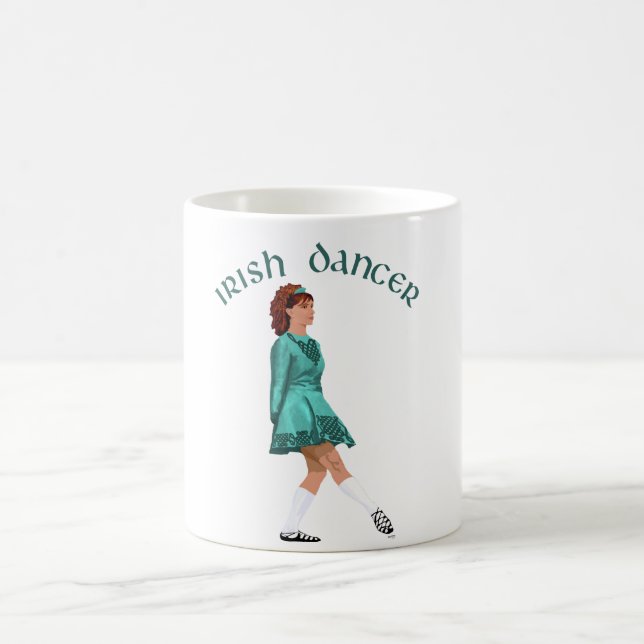 Soft Shoe Irish Dancer in Turquoise Coffee Mug (Center)