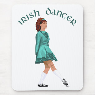 Soft Shoe Irish Dancer in Turquoise Mouse Mat