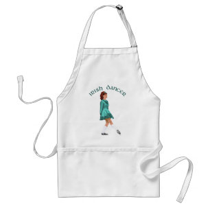 Soft Shoe Irish Dancer in Turquoise Standard Apron