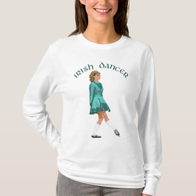 Soft Shoe Irish Dancer in Turquoise T-Shirt (Front)