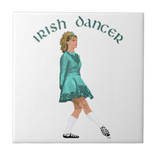 Soft Shoe Irish Dancer in Turquoise Tile