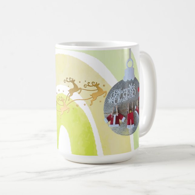 Soft Simple Funny Cute Christmas Bell Coffee Mug (Front Right)