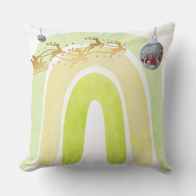 Soft Simple Funny Cute Christmas Bell Cushion (Front)