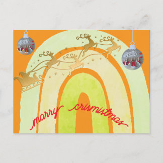 Soft Simple Funny Cute Christmas Bell Postcard