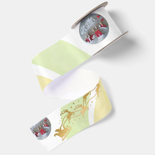 Soft Simple Funny Cute Christmas Bell Satin Ribbon