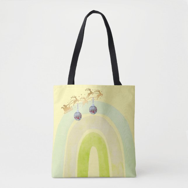 Soft Simple Funny Cute Christmas Bell Tote Bag (Front)
