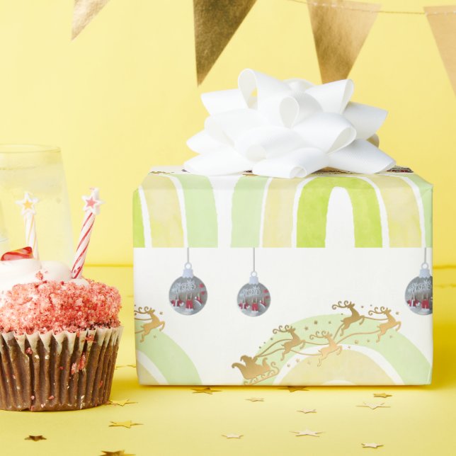 Soft Simple Funny Cute Christmas Bell Wrapping Paper (Birthday Party)