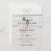 Soft Simple Pearl Bow Custom Photo Elegant Wedding