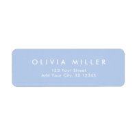 Soft Sky Blue - Classic Address Label