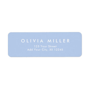 Soft Sky Blue - Classic Address Label