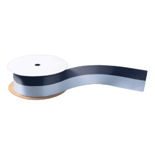 Soft Sky Blue & Dark Blue Satin Ribbon