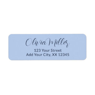 Soft Sky Blue - Elegant Address Label