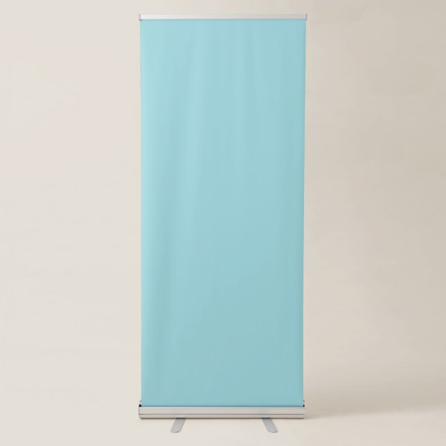 Soft Sky Blue Solid Colour Retractable Banner (Front)