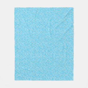 Soft Sky Blue & White Watercolor Ditsy Floral Patt Fleece Blanket