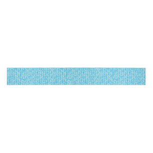 Soft Sky Blue & White Watercolor Ditsy Floral Patt Grosgrain Ribbon