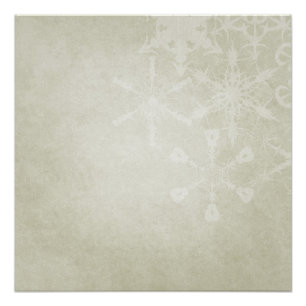 Soft Snowflakes Poster