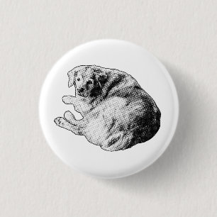Soft Spiral, Friendly Glance 3 Cm Round Badge