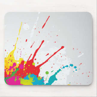 Soft Splash Watercolor Abstract Acrylic Art Mouse Mat