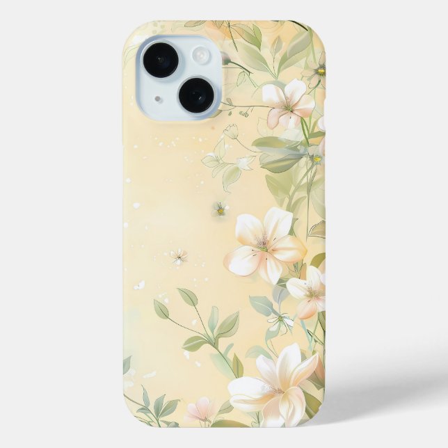 Soft Spring Blossoms Watercolor Phone Case (Back)