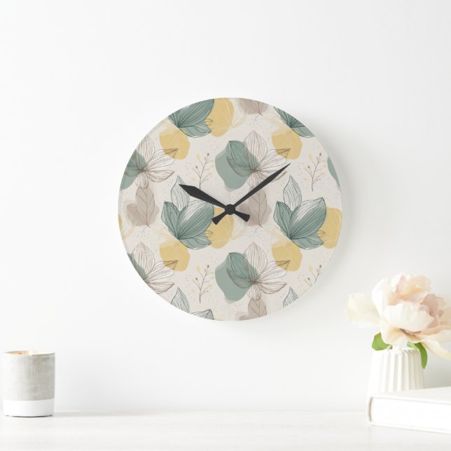 Soft Spring Botanical Wall Clock (Home)