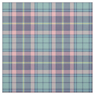 Soft Spring Colours Aqua, Purple, Pink Plaid Fabric