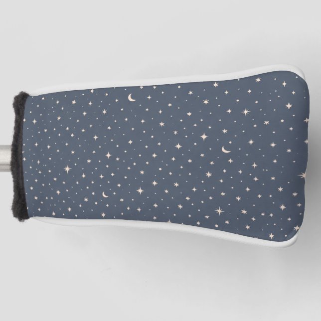 Soft Star Pattern Aesthetic Golf Head Cover (Front)