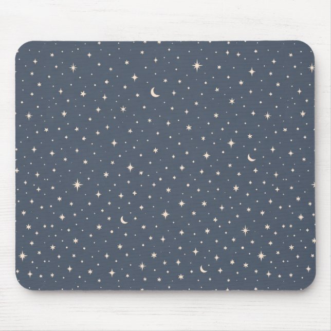 Soft Star Pattern Aesthetic Mouse Mat (Front)