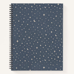 Soft Star Pattern Aesthetic Notebook