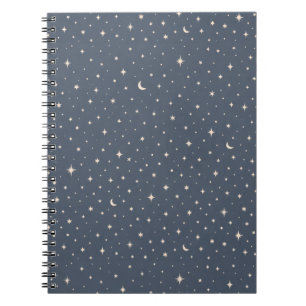 Soft Star Pattern Aesthetic Notebook