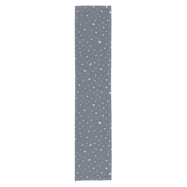 Soft Star Pattern Aesthetic Short Table Runner (Front)