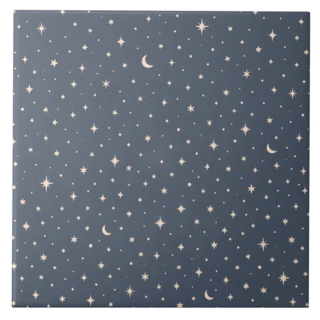 Soft Star Pattern Aesthetic Tile (Front)