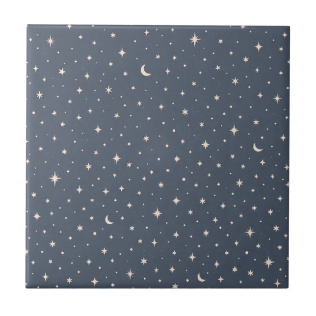 Soft Star Pattern Aesthetic Tile (Front)