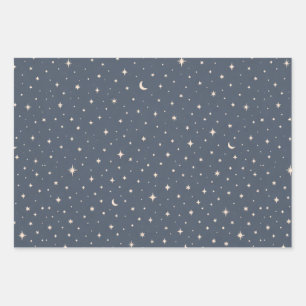 Soft Star Pattern Aesthetic Wrapping Paper Sheet