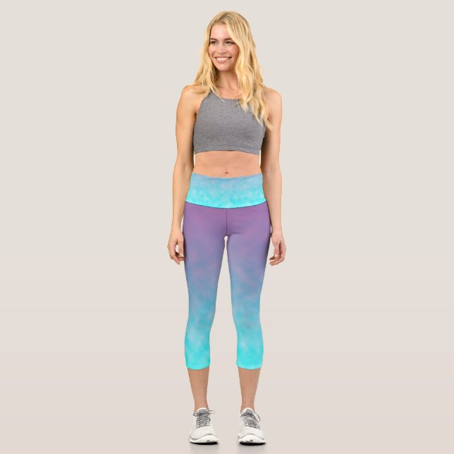 Soft Static Between Stars Capri Leggings (Front)