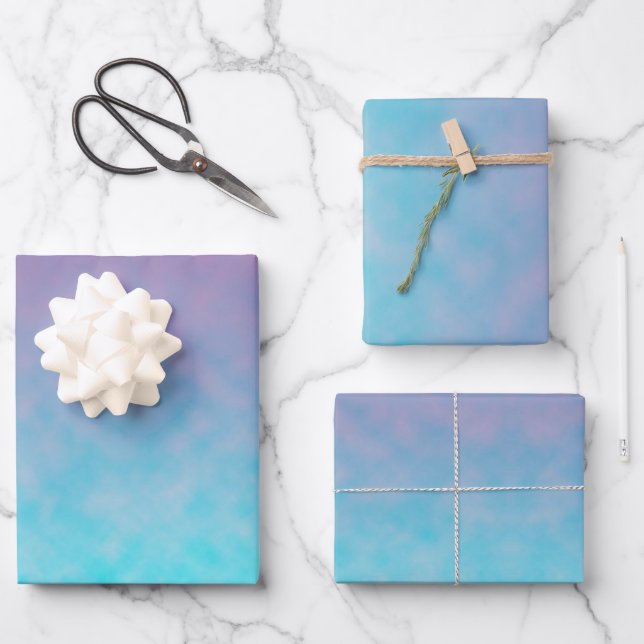 Soft Static Between Stars Wrapping Paper Sheet (Front)