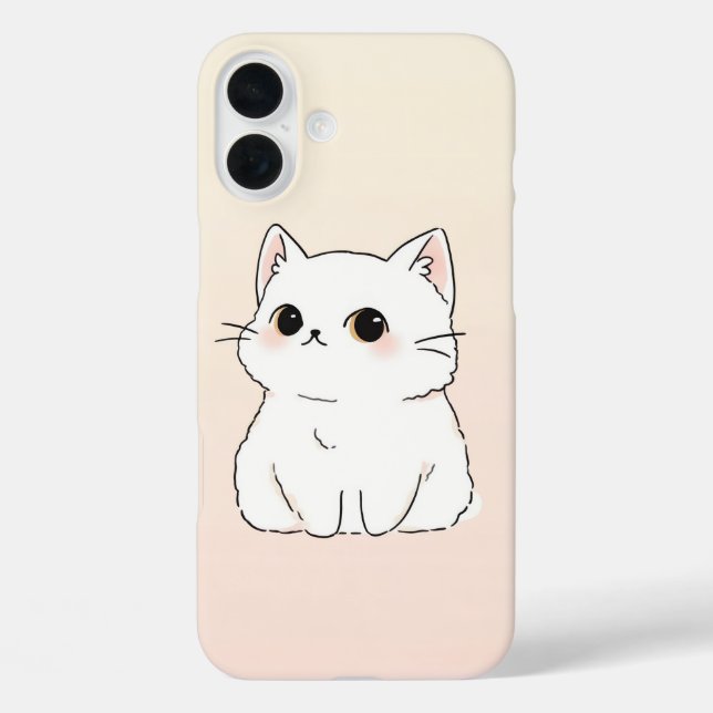 Soft & Stylish Cat Lover’s iPhone 16 Case (Back)
