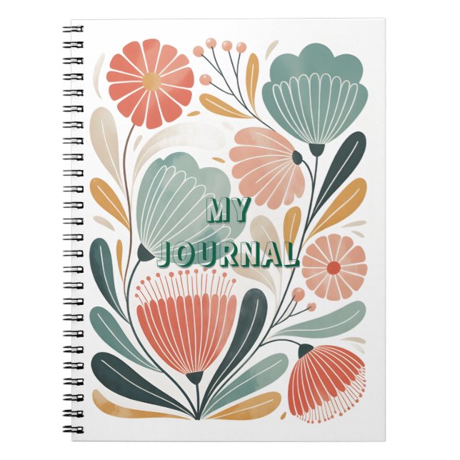 Soft Summer Floral Spiral Photo Notebook (Front)