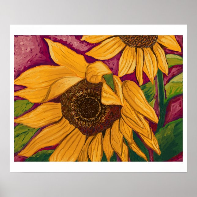 Soft Sunflowers Poster (Front)